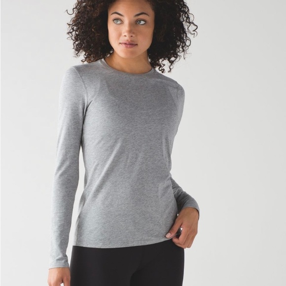 NWOT ✨ Lululemon Kitsilano Long Sleeve Heathered Medium Grey - Picture 2 of 5